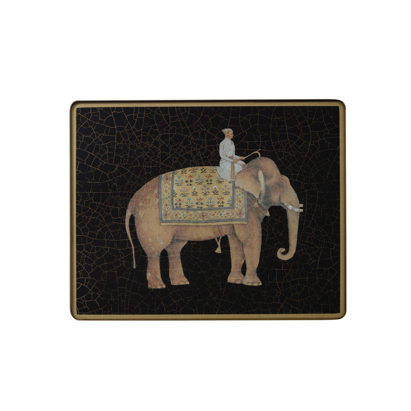 Small Tablemat, Indian Elephants on black    £37