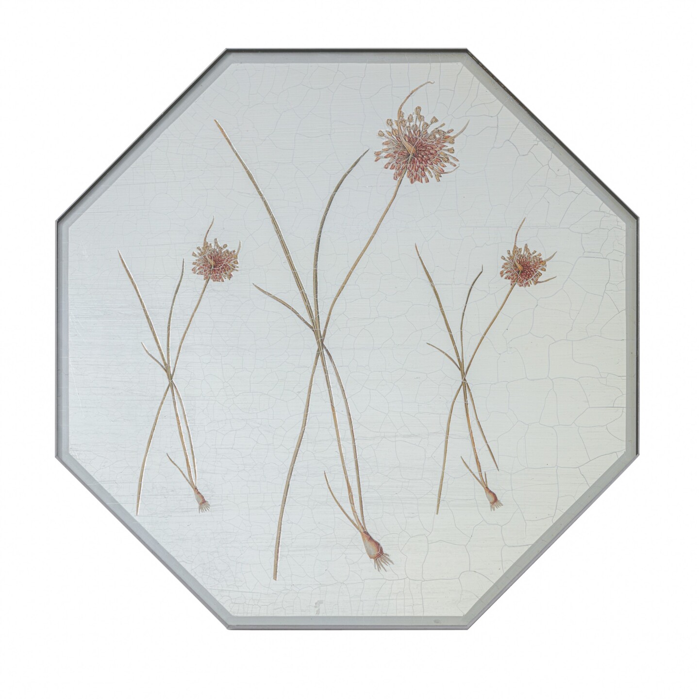 Large Octagonal Tablemats, Allium on silver leaf    £45