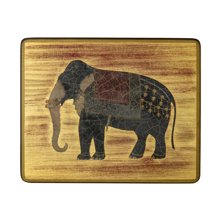 Small Tablemats, Indian Elephants on distressed gold leaf     £41