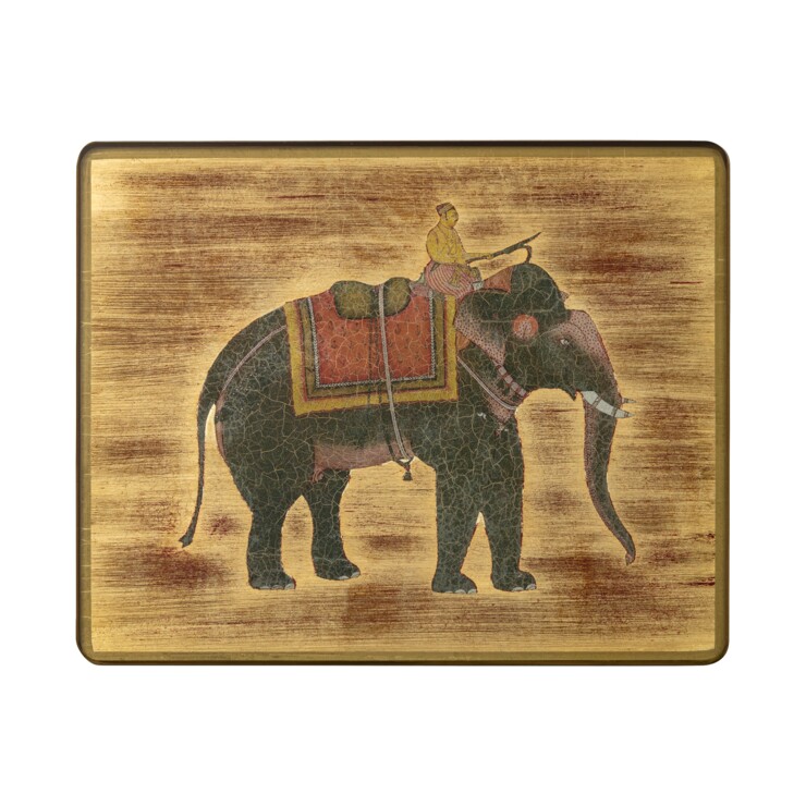 Small Tablemats, Indian Elephants on distressed gold leaf    £41