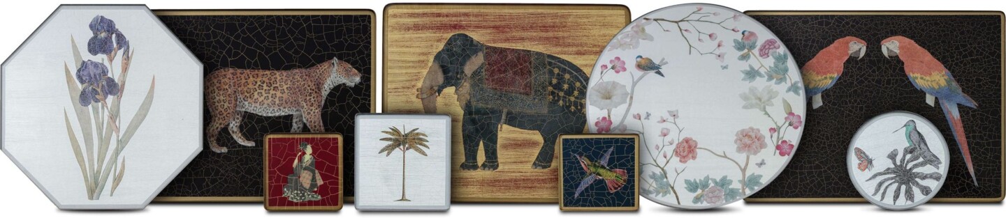 Large Rectangular Tablemat Jungle Silver