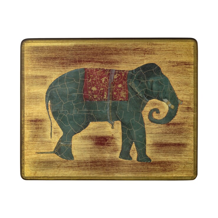 Small Tablemats, Indian Elephants on distressed gold leaf    £41